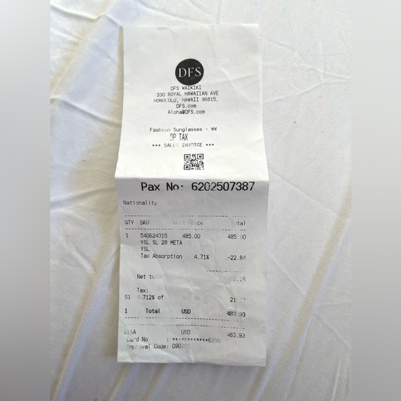 Saint Laurent SL 28 Metal - 001 Black/Grey Sunglasses YS000092 1220L1 61-17 - Picture 11 of 15